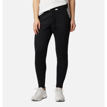 Columbia Lodge Knit Jogger, Pantalones Negros Blancos Para Mujer | 034958-NSD